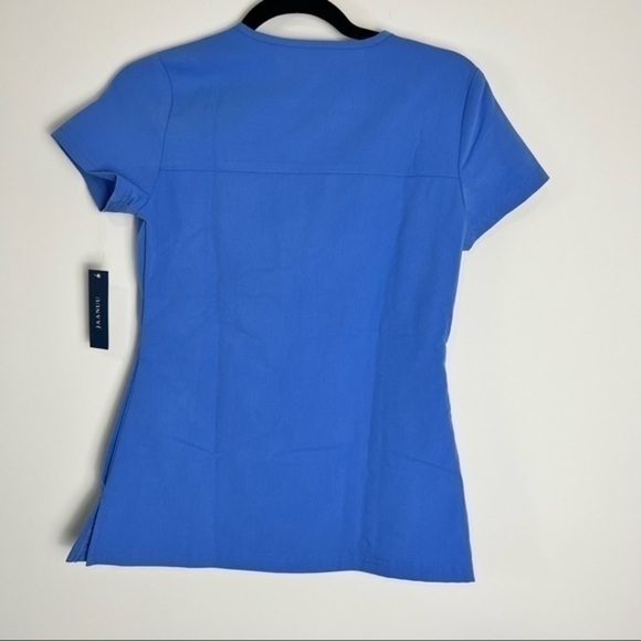 Jaanuu Women's 3-Pocket V-Neck Short Sleeve scrub top size XXS - Picture 4 of 9